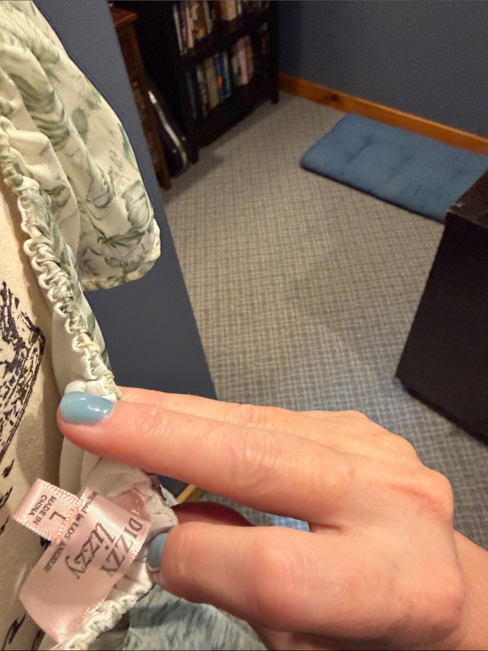 Smocked Waist Light Green Floral Maxi Dress - Picture 5 of 5